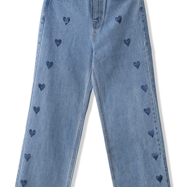 KIMHEKIM HEART STAMPED JEANS – UNO SHOWROOM KIMHEKIM HEART STAMPED JEANS – UNO SHOWROOM