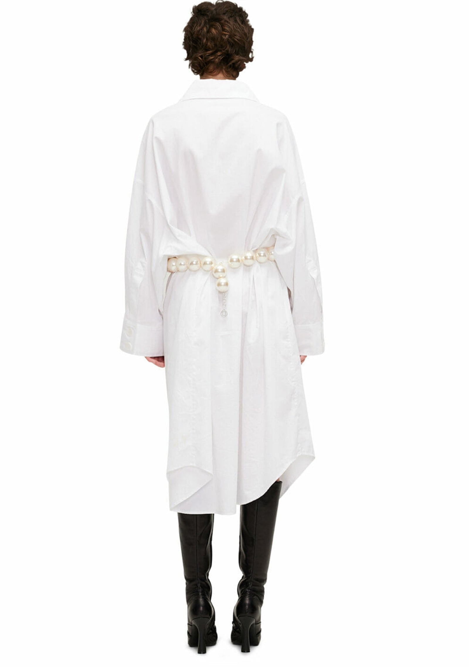 キムヘキム Big Faux-Pearlネックレス（White)安全発送 KIMHEKIM BIG RIBBON EMBELLISHED FAUX-PEARL NECKLACE (WHITE