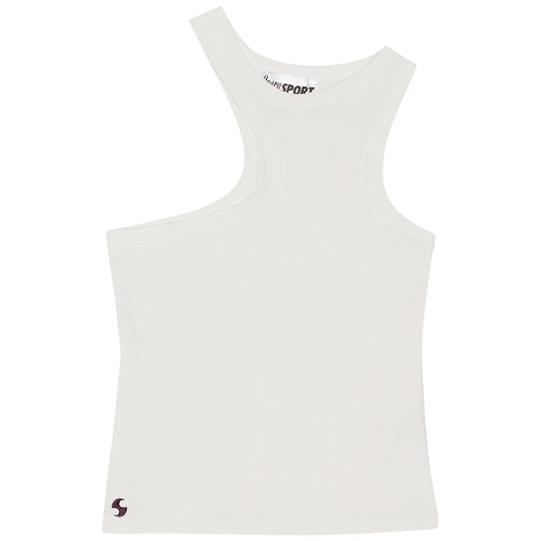 OpéraSPORT タンクトップ リブ フリル ホワイト OperaSPORT TINA TANK TOP WHITE – UNO SHOWROOM