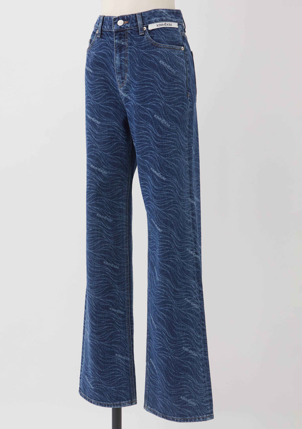 Ribcage Wide Leg Corduroy Pants - Blue