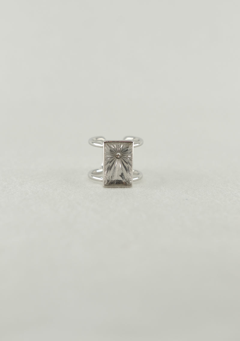 PUPIL CASKET Radial Crystal Ring White